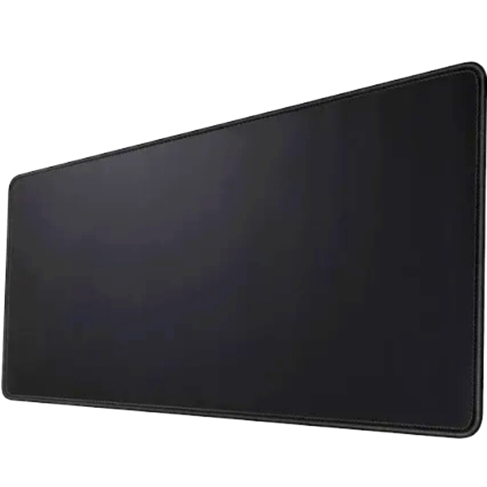 Black Large Gaming Mouse Pad. Faux Leather Anti-Slip.